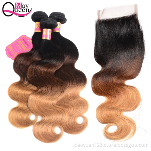 12A Virgin Cuticle Aligned Human Hair Bundles With Closure Straight Weave Bundles Wholesale Brazilian Human Hair Extensions